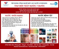 THƯ MỜI TEST NƯỚC 7 BƯỚC CỦA TẬP ĐOÀN CÔNG NGHỆ MÁY LỌC NƯỚC HYDROGEN